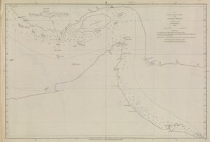 Plans of Ports, Dalrymple, Alexander publicado em 1791 Número de identificação 41167-2001 Uma carta plana de parte do Golfo da Pérsia, parcialmente corrigida pelo Tenente Edward Harvey 1778