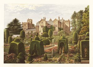 Levens Hall., Cumbria, Inglaterra. ,1880 (gravura) de Alexander Francis (after) Lydon