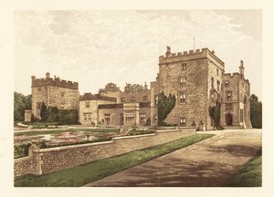 Castelo de Muncaster, Cumbria, Inglaterra. ,1880 (gravura) de Alexander Francis (after) Lydon