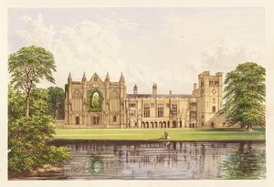 Newstead Abbey, Nottinghamshire, Inglaterra. 1880 (gravura) de Alexander Francis (after) Lydon