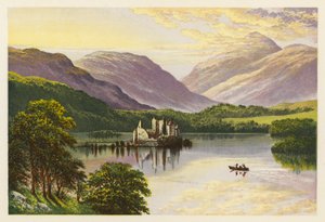 Paisagem de lagos escoceses: Loch Awe (litografia a cores) de Alexander Francis (after) Lydon