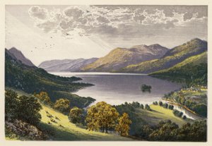Paisagem de lagos escoceses: Loch Earn (litografia a cores) de Alexander Francis (after) Lydon