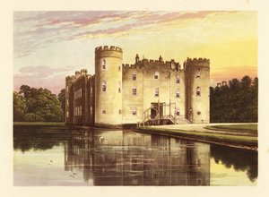 Castelo de Shirburn, Oxfordshire, Inglaterra. ,1880 (gravura) de Alexander Francis (after) Lydon