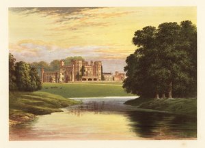Castelo de Sundorne, Shropshire, Inglaterra. ,1880 (gravura) de Alexander Francis (after) Lydon
