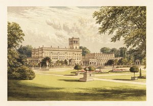 Trentham Hall, Staffordshire, Inglaterra. ,1880 (gravura) de Alexander Francis (after) Lydon