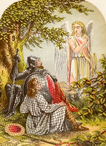 Cristão e Esperançoso Apanhados na Rede, de The Pilgrims Progress, de John Bunyan, publicado em 1880 de Alexander Francis Lydon