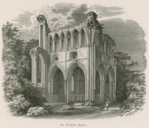 Abadia de Dryburgh, corredor de St Mary de Alexander Francis Lydon
