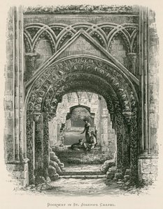 Abadia de Glastonbury, porta na capela de São José de Alexander Francis Lydon