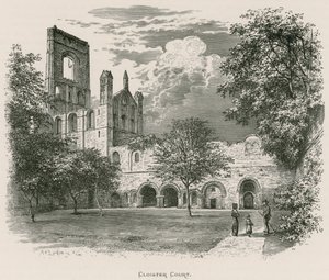 Abadia de Kirkstall, corte do claustro de Alexander Francis Lydon
