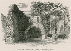 Abadia de Kirkstall, ruínas no canto sudoeste da corte do claustro de Alexander Francis Lydon