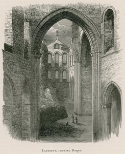 Kirkstall Abbey, Transept, olhando para o norte de Alexander Francis Lydon
