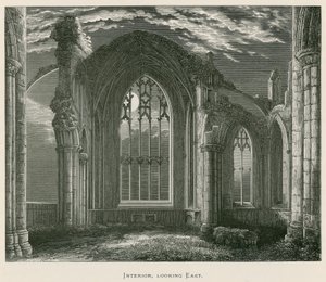 Melrose Abbey, Interior, olhando para o leste de Alexander Francis Lydon