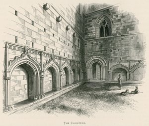 Abadia de melrose, os claustros de Alexander Francis Lydon