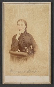 Carte-de-visit retrato de Margaret Alsop, ca. 1865. de Alexander Gardner