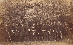 General McClellan e Estado-Maior, ca. 1863. de Alexander Gardner.