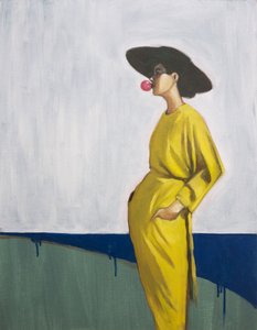 Mulher Elegante - Bolha Rosa de Alexander Grahovsky