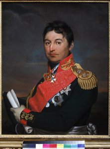 General Alexandre Dmitrievitch Balachov - Retrato do General Alexander Dmitriyevich Balashov (1770-1837) - Alexander Grigoryevich Varnek (1782-1843). Óleo sobre tela de Alexander Grigoryevich Vanek
