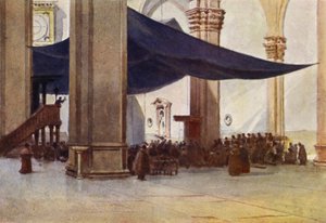 Florença, Interior do Duomo durante a pregação quaresmal (lito colorido) de Alexander Henry Hallam Murray