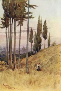 Florença de Poggio Gherardo (lito a cores) de Alexander Henry Hallam Murray