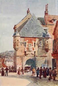 Honfleur, Harbor Gateway (lito colorido) de Alexander Henry Hallam Murray