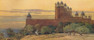 A mesquita e o portão da vitória, Fatehpur Sikri, c1880 1905. de Alexander Henry Hallam Murray