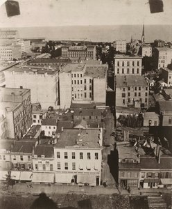 Vista leste da cúpula do tribunal em Chicago, 1858