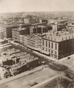 Veja o noroeste da cúpula do tribunal em Chicago, 1858