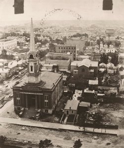Vista sul da cúpula do tribunal em Chicago, 1858