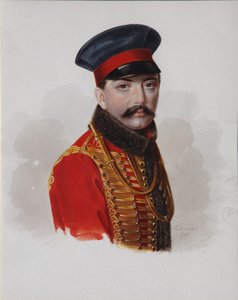 Retrato do príncipe Alexander Fyodorovich Galitzine-Prozorovsky 1810-1898, 1840