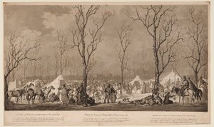 Acampamento dos cossacos na Avenue des Champs-Elysées em Paris em março de 1814, 1814