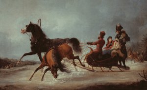 A Imperatriz Isabel em marreta (óleo sobre tela) de Alexander Ivanovich Sauerweid