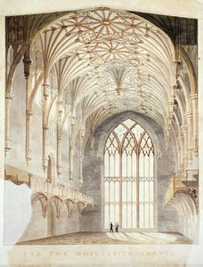 Interior da Capela da Universidade de Nova Iorque de Alexander Jackson (attr. to) Davis