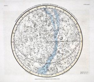 O Hemisfério Norte, de &39;A Celestial Atlas&39; de Alexander Jamieson, pub. Londres 1822 (gravura colorida à mão)