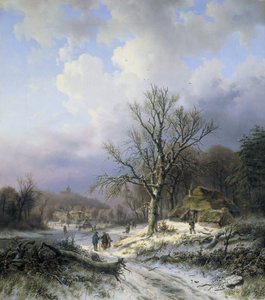 Paisagem de neve de Alexander Joseph Daiwaille