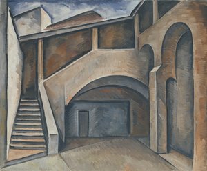 Pátio, 1913 de Alexander Kanoldt