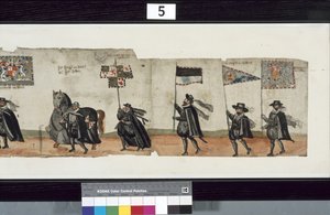 Detalhe de The Huntly Funeral Procession, que teria sido usado para as exéquias de George 1st, Marquês de Huntly