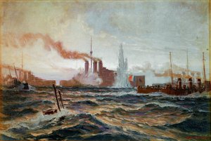 Um submarino austríaco comandado pelo tenente Lerch destrói
uma flotilha francesa no Adriático ... de Alexander Kirchner
