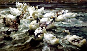 Patos Recolhidos (óleo sobre tela)