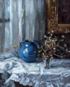 A.Koester, ainda vida com vaso azul