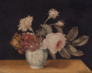 Flores em uma jarra de Delft, 1663.