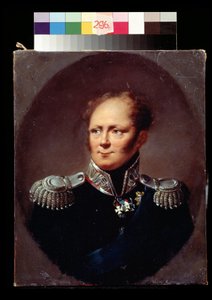 Retrato do imperador Alexandre I. Alexandre I Pavlovich Romanov (1777-1825), imperador da Rússia. Pintura de Alexandre (Alexandre) Molinari (1772-1831). Óleo sobre tela. Museu Pushkin de Belas Artes, Moscou.