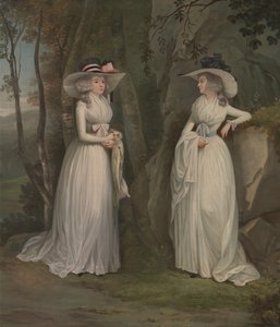 Eleanor e Margaret Ross, entre 1785 e 1790. de Alexander Nasmyth