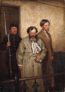 Em um tribunal, 1877 de Alexander Nikanorovich Novoskoltsev