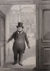 Portão de entrada, Museu Britânico, Holborn, Londres, c1850 de Alexander O