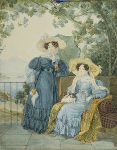 Retrato da Condessa Yekaterina Artemyevna Vorontsova 1780-1836 e da Princesa Yelena Mikhaylovna Galitzine 1776-1856, 1825