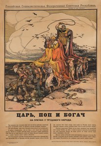 O czar, o sacerdote e o homem rico, 1919
