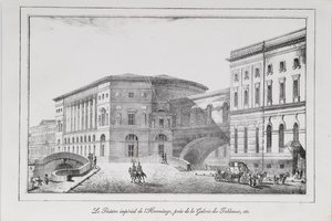O teatro Hermitage em São Petersburgo Série vistas de São Petersburgo, década de 1820