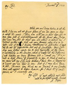 Carta de Alexander Pope a Charles Montagu, 3 de dezembro de 1714. de Alexander Pope