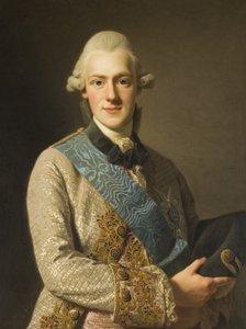 Sueco: Fredrik Adolf, 1750-1803, Príncipe da Suécia, irmão de Gustavo III Duque Fredrik Adolf, irmão de Gustavo III de Alexander Roslin
