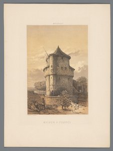 Wycker Kruittoren em Maastricht Revista em pó (título no objeto) Monumentos de Maestricht (título da série) de Alexander Schaepkens